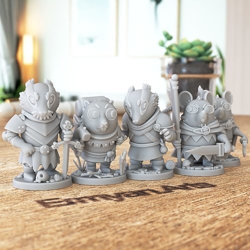 Root Boardgame The Marauder Expansion and Two Vagabond 3D print model