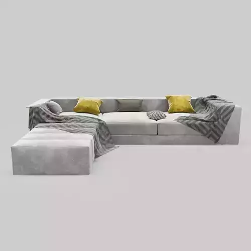 Modern-L-Shape-Sofa 3D model