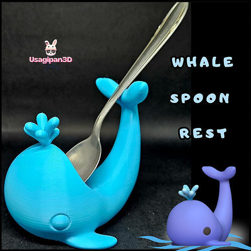 Whale Spoon Rest 3D print model