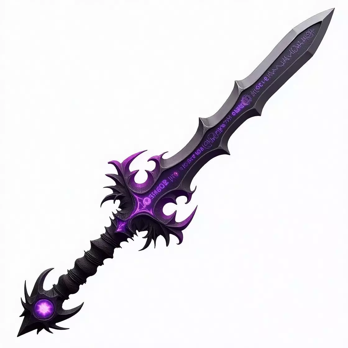 Dark Purple Runeblade of Shadows 3D Model Low-poly 3D model