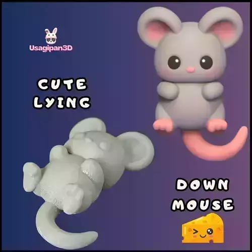 Cute Lying Down Mouse