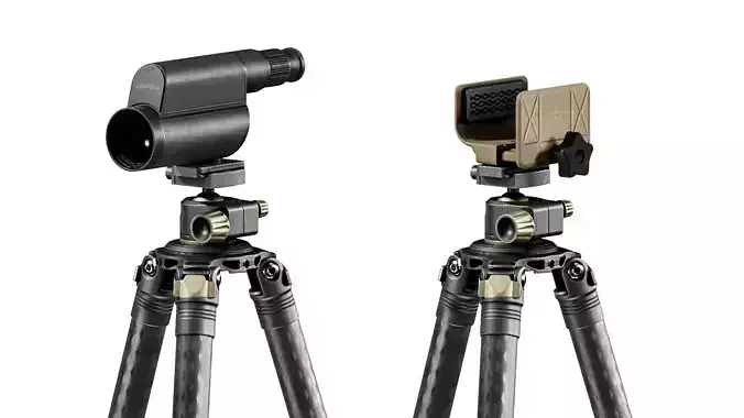LEUPOLD PRO GUIDE CF455 TRIPOD KIT Low-poly 3D model