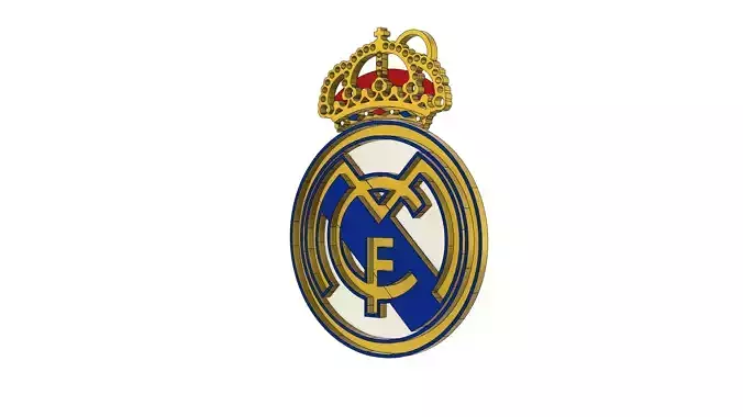 Real Madrid Keychain 3D Model  3D print model
