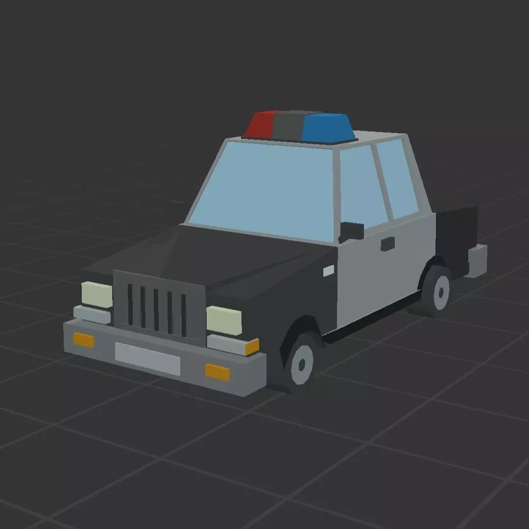 police car Free 3D model