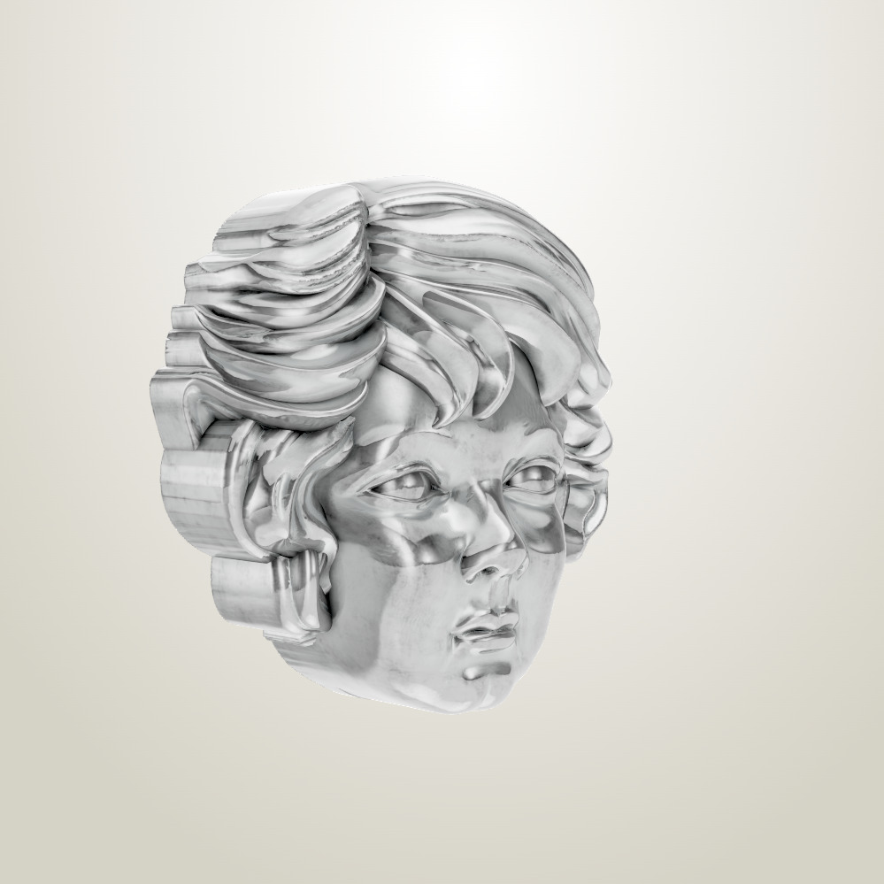 angel face head 3D print model_1