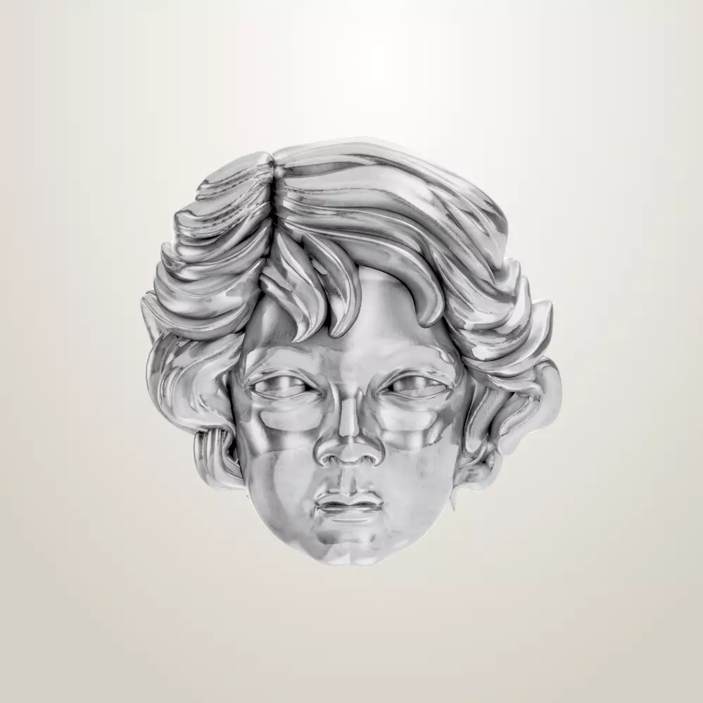 angel face head 3D print model_0