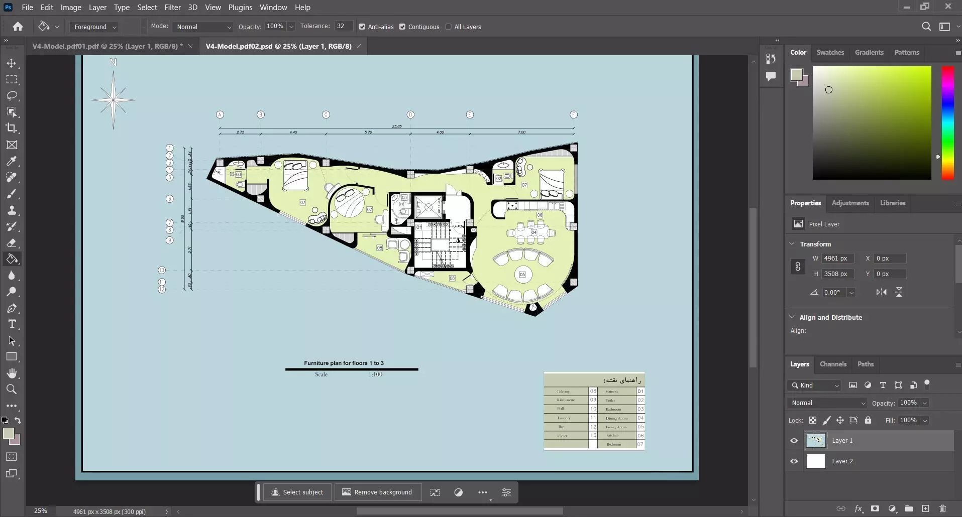 Modern Commercial-Residential Building Plan 3D model
