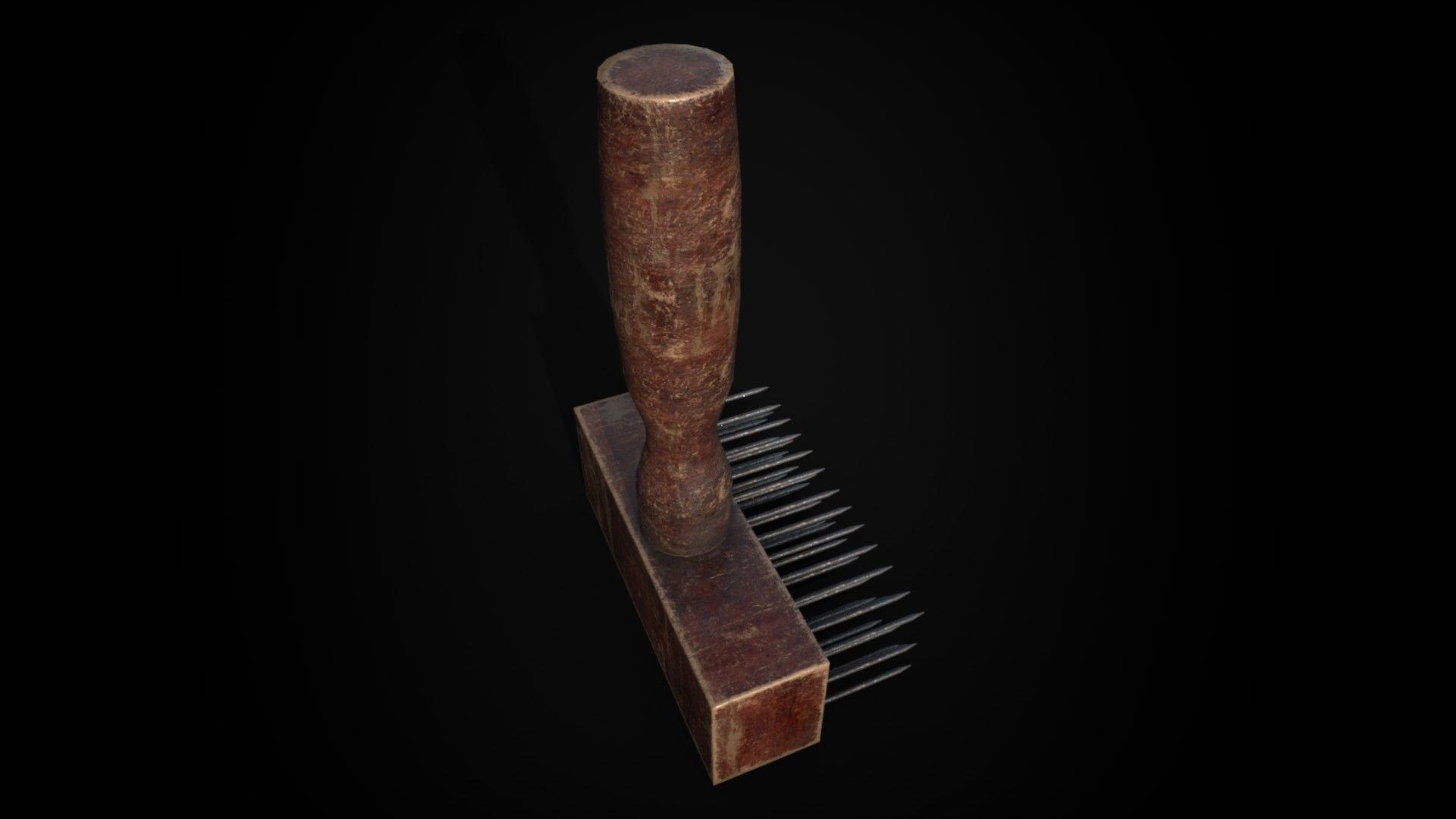 Old Wool Comb - Game Ready PBR Low-poly 3D model Low-poly 3D model_3