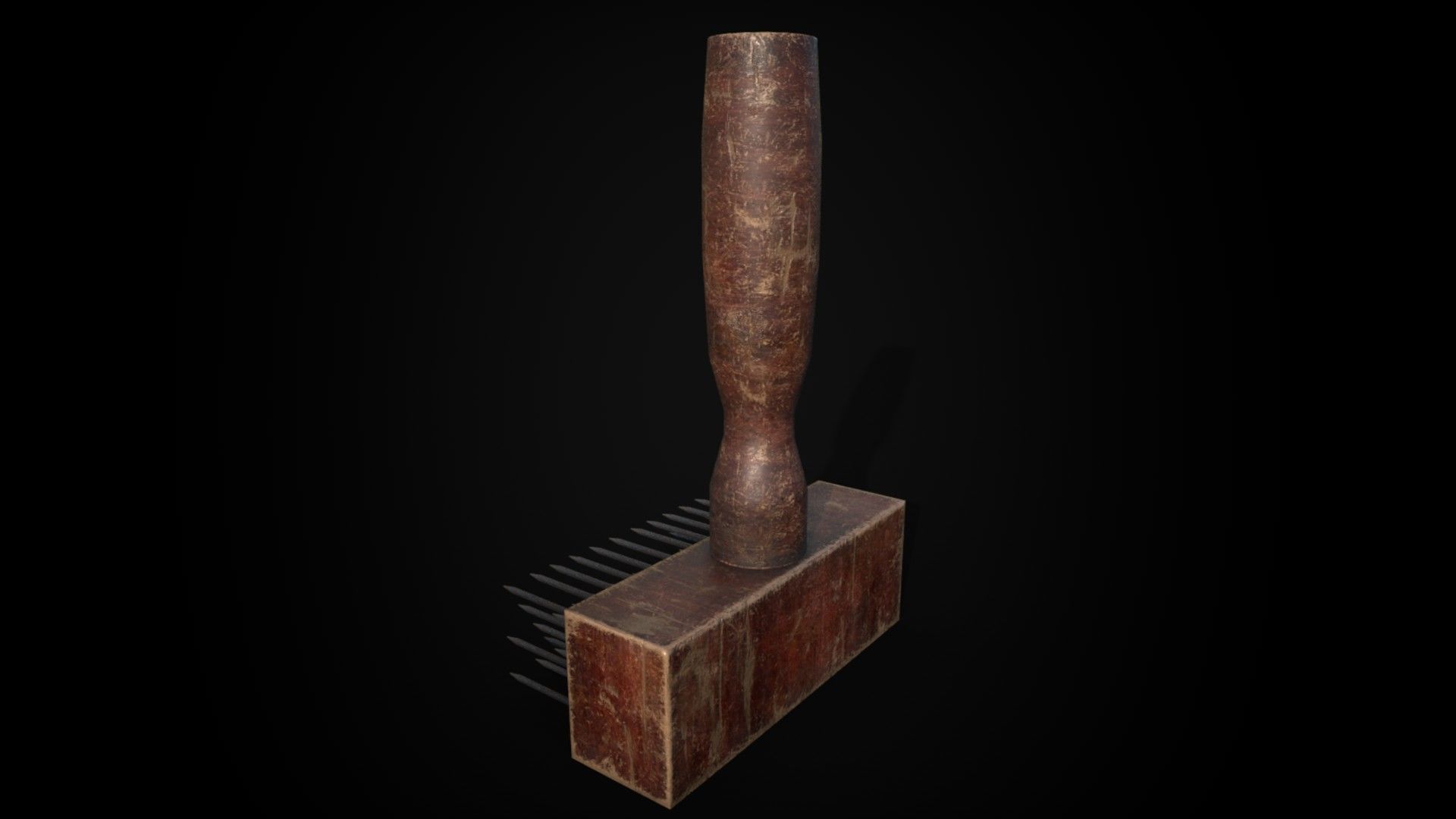 Old Wool Comb - Game Ready PBR Low-poly 3D model Low-poly 3D model_2