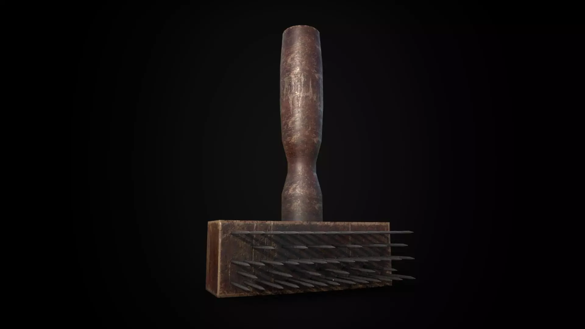 Old Wool Comb - Game Ready PBR Low-poly 3D model Low-poly 3D model_0