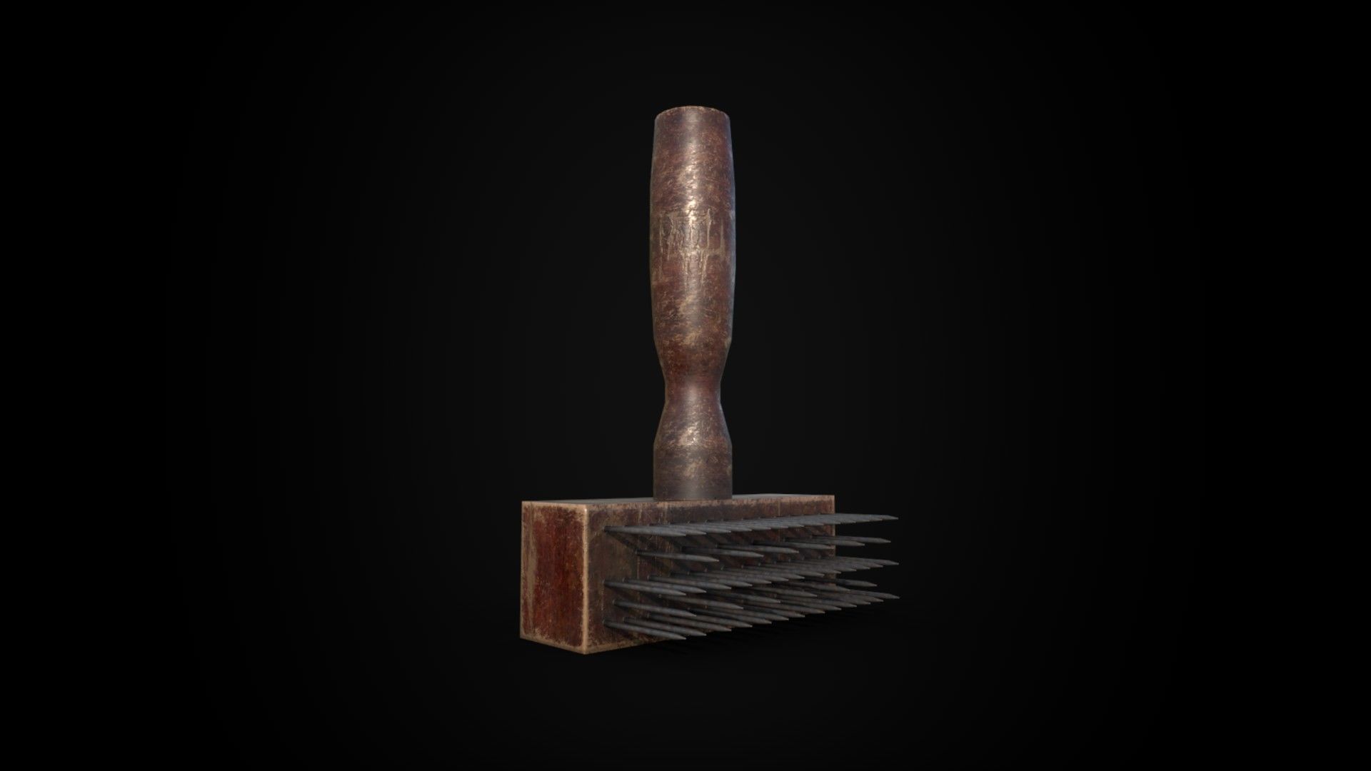 Old Wool Comb - Game Ready PBR Low-poly 3D model Low-poly 3D model_5