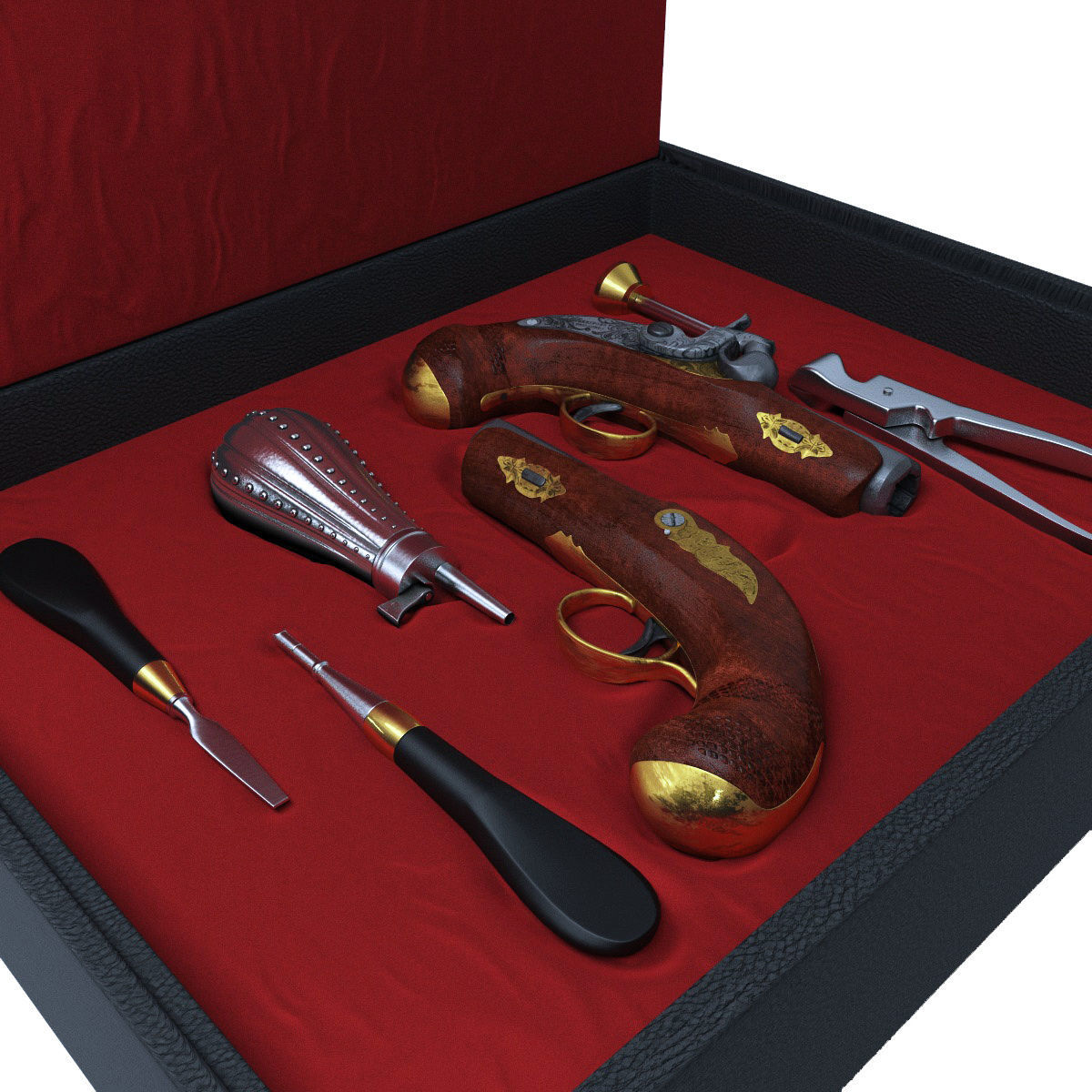 Weapon set of Philadelphia Deringer 3D model_2