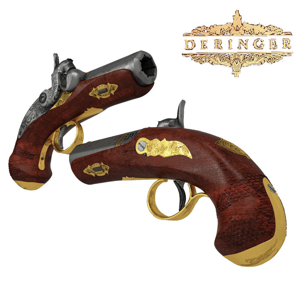 Weapon set of Philadelphia Deringer 3D model_1