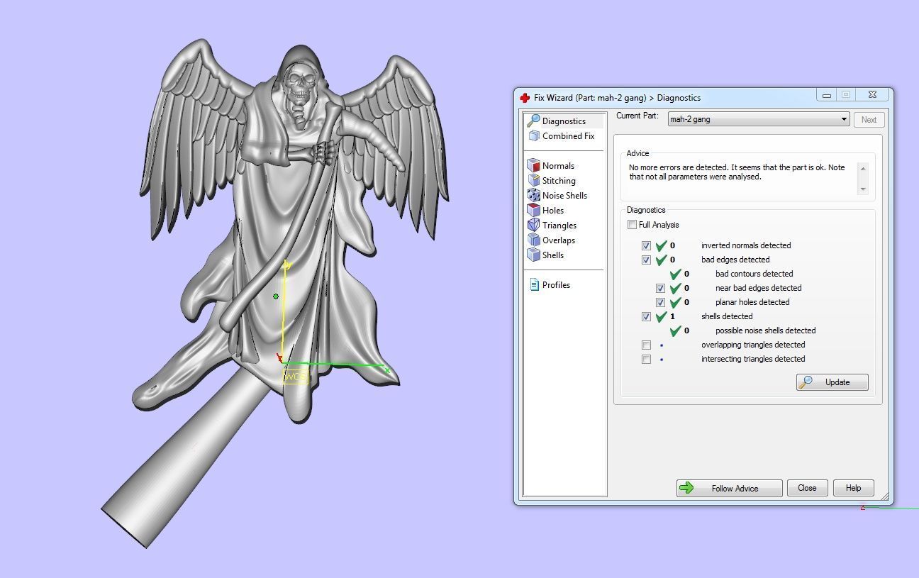 Grim Reaper and his angels Angel Protector  3D print model_5
