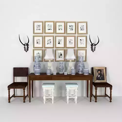 Furniture set with decor