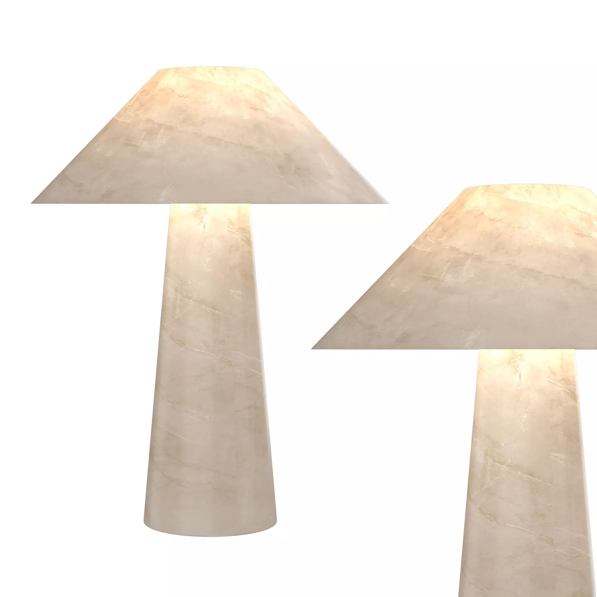 Mycena Round Stone Table Lamp 3D model_0