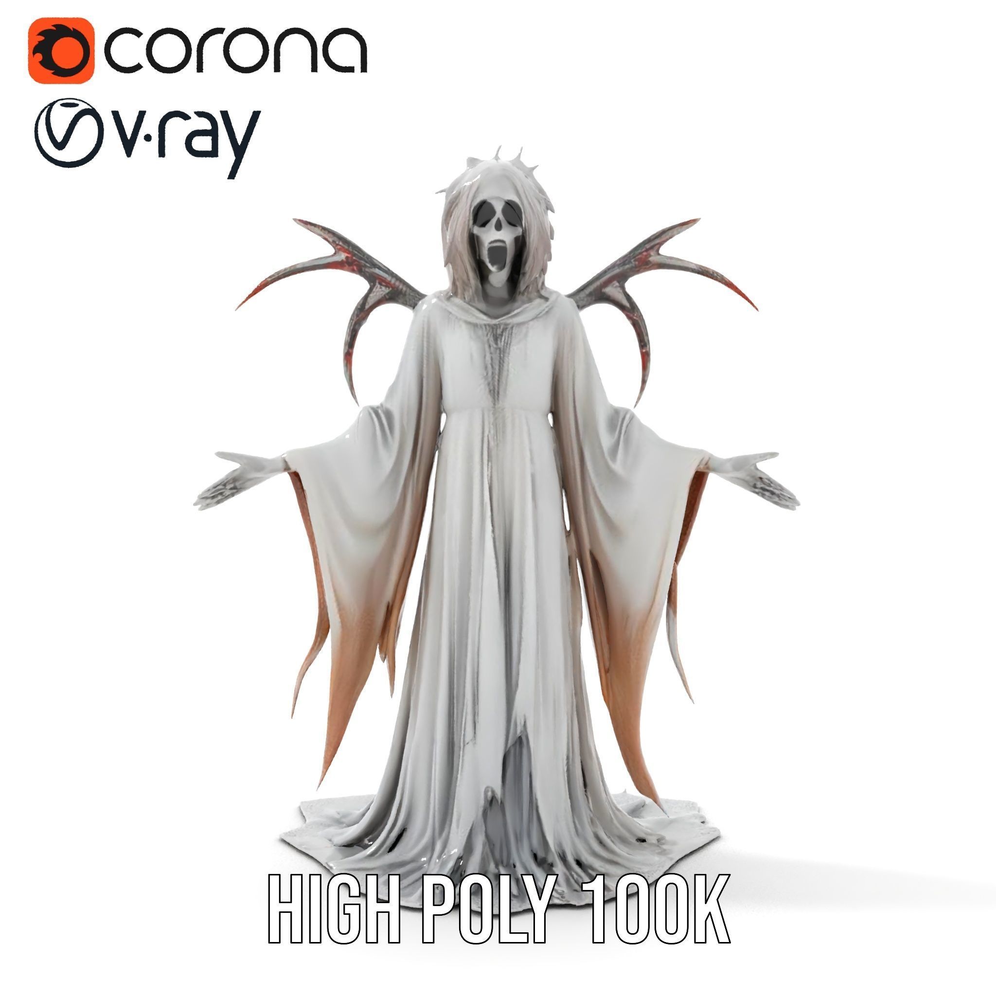 Wraith Specter Rigged and Animated D Model Low-poly 3D model_12