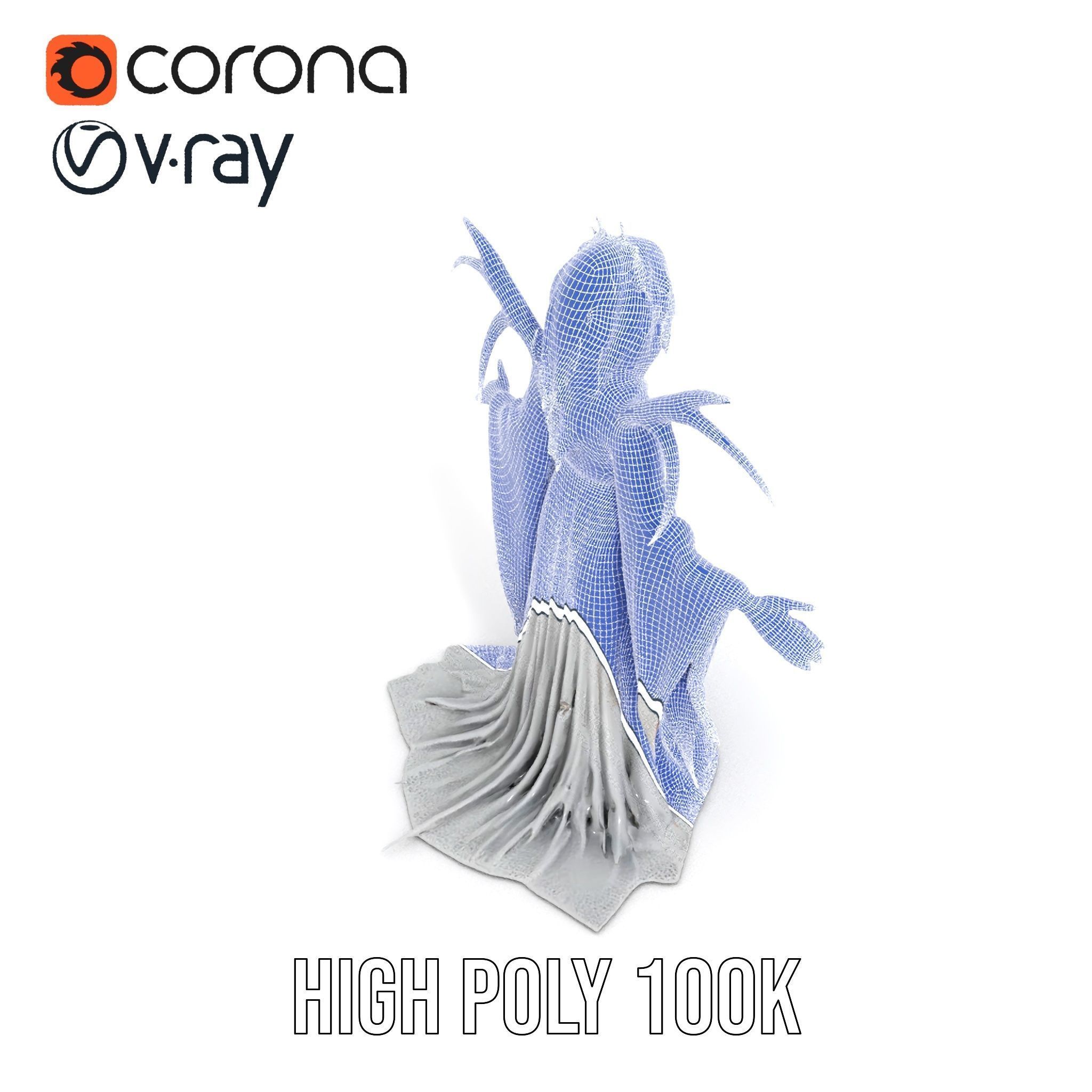 Wraith Specter Rigged and Animated D Model Low-poly 3D model_29