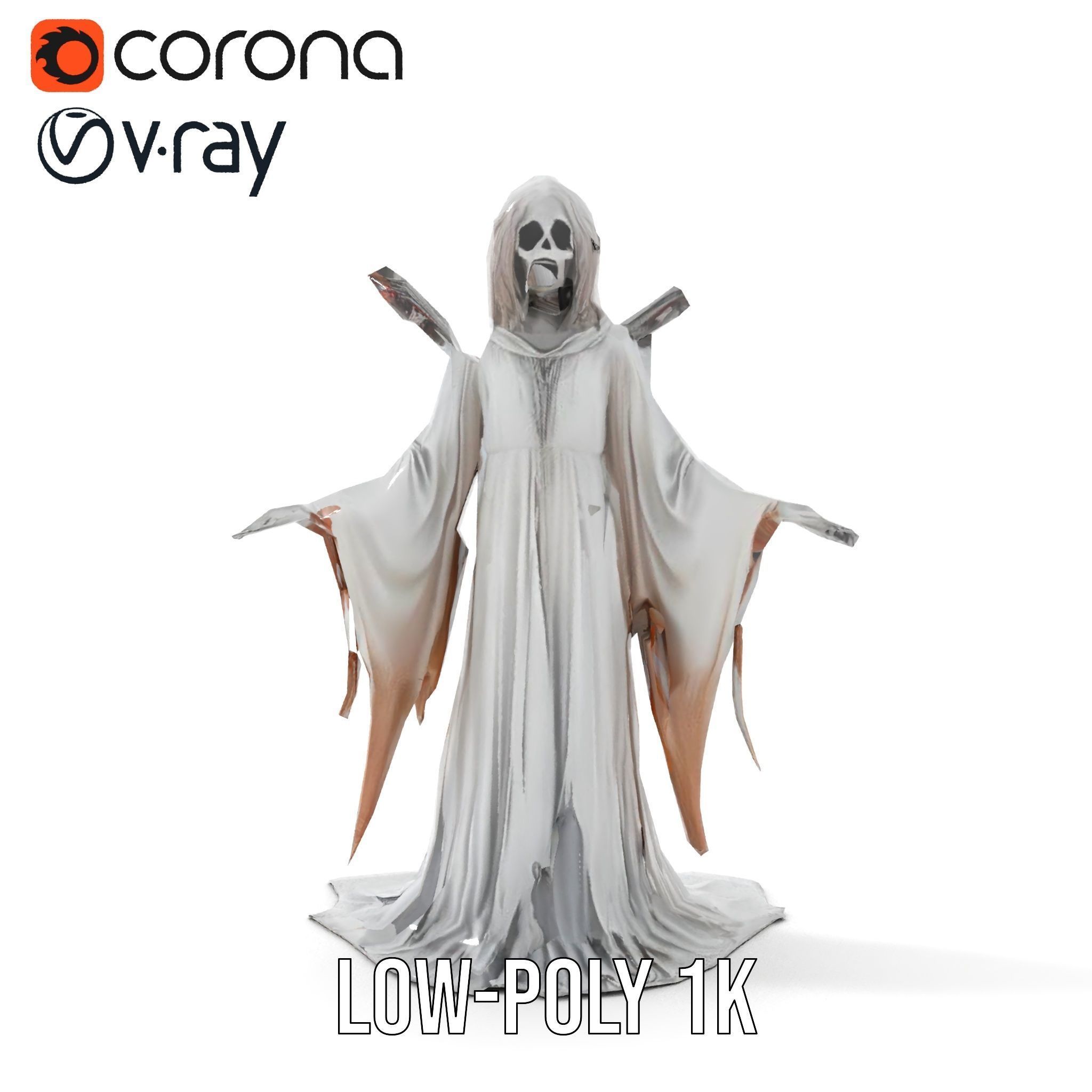 Wraith Specter Rigged and Animated D Model Low-poly 3D model_8