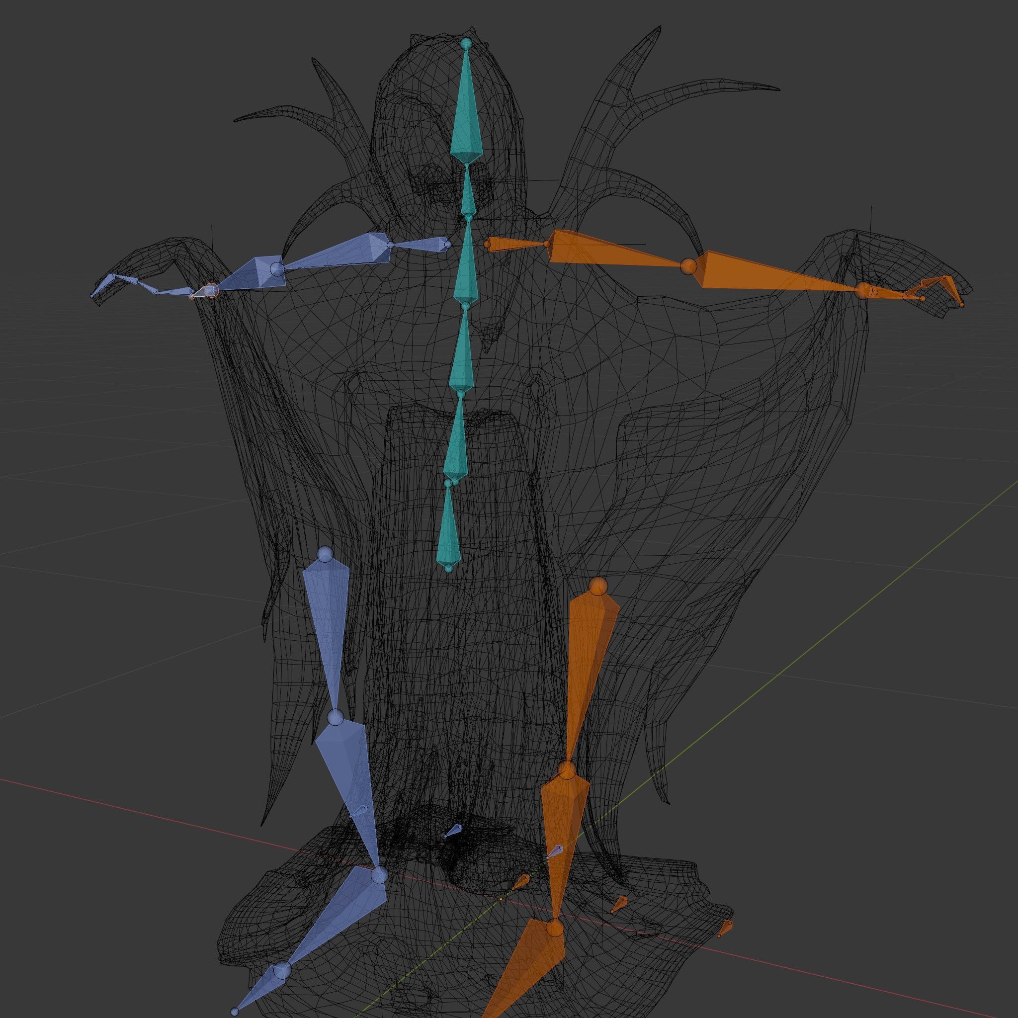 Wraith Specter Rigged and Animated D Model Low-poly 3D model_7
