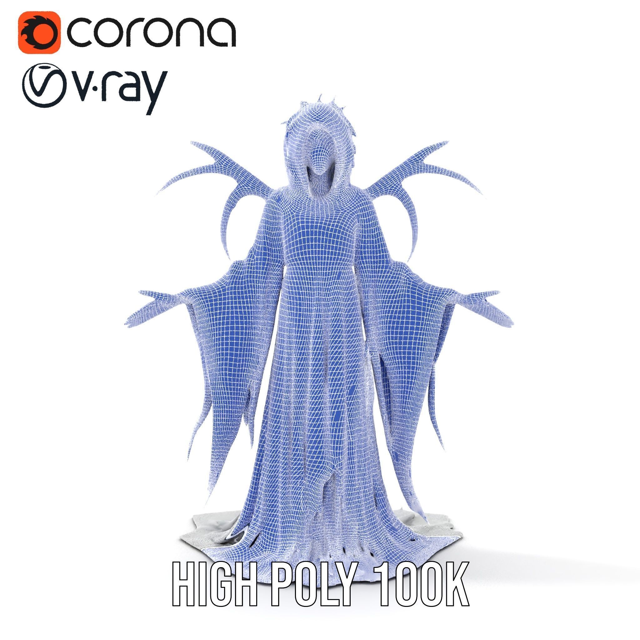 Wraith Specter Rigged and Animated D Model Low-poly 3D model_36