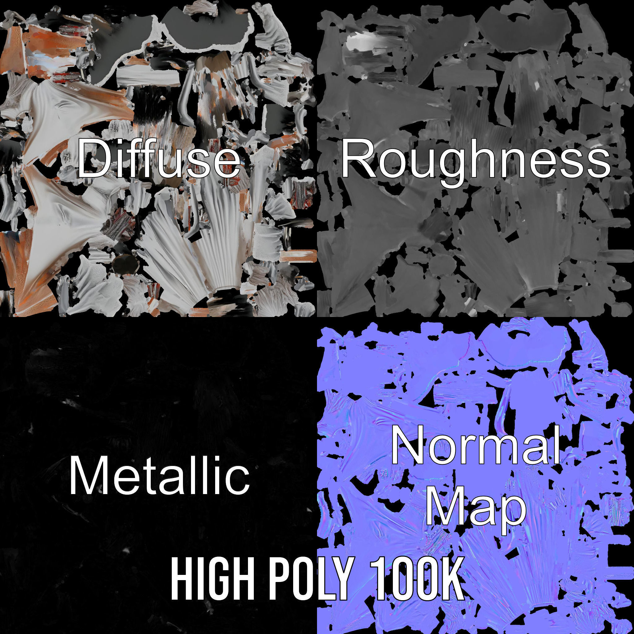 Wraith Specter Rigged and Animated D Model Low-poly 3D model_4