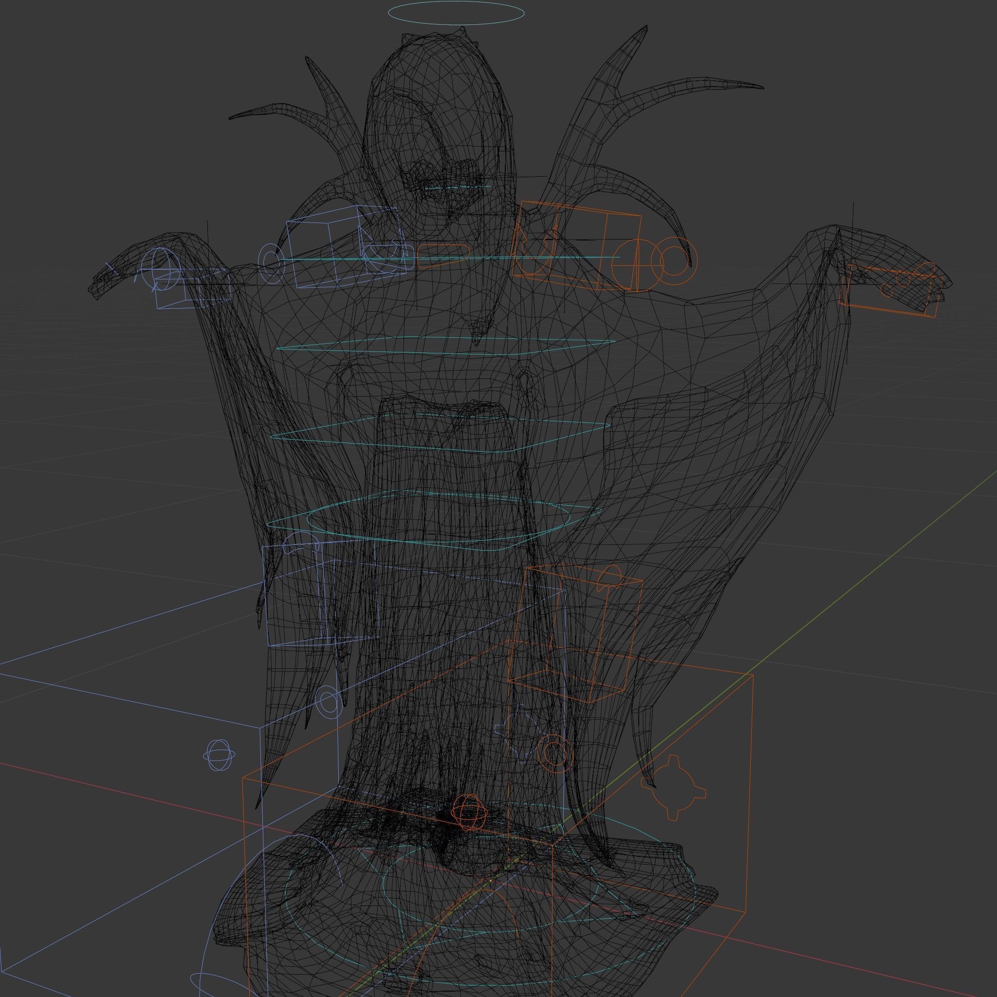 Wraith Specter Rigged and Animated D Model Low-poly 3D model_6