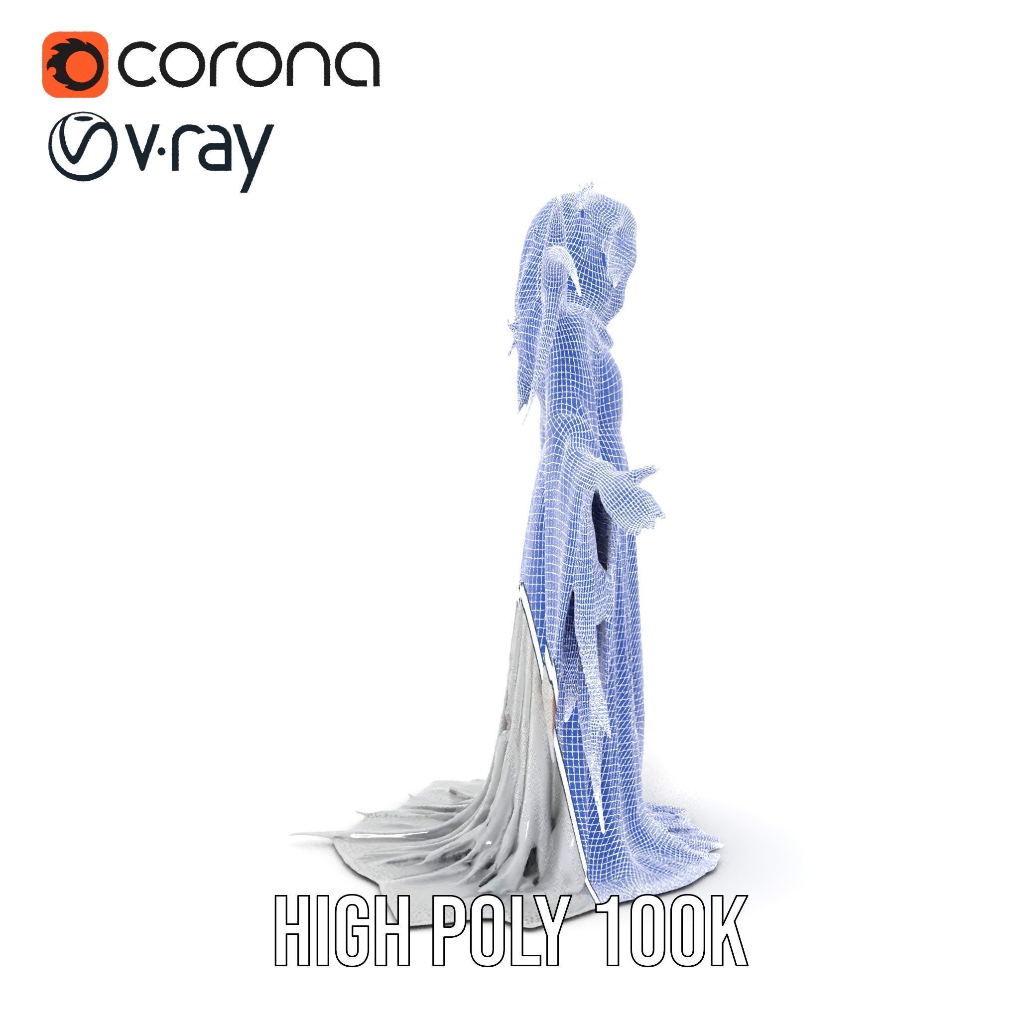 Wraith Specter Rigged and Animated D Model Low-poly 3D model_37