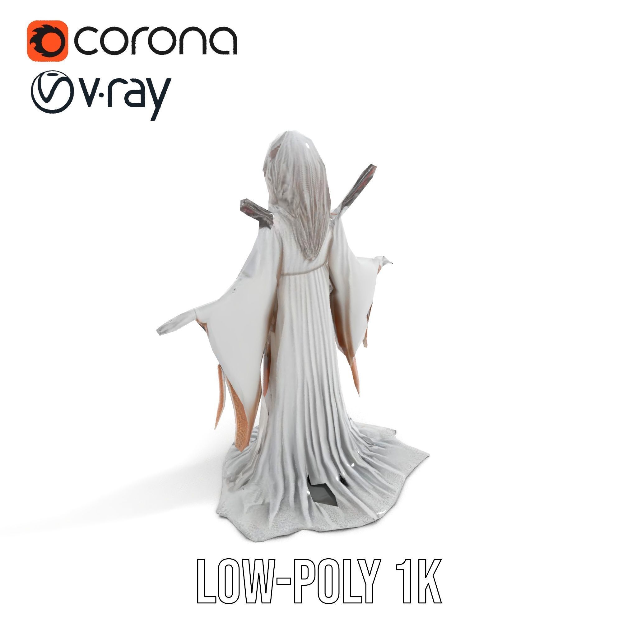 Wraith Specter Rigged and Animated D Model Low-poly 3D model_9