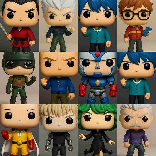 Funkos One Punch Man - PACK 12 characters 3D print model
