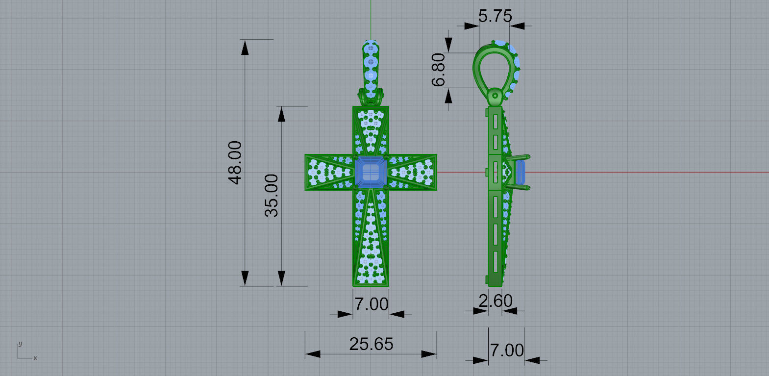 Gold N1424 3D print model_14