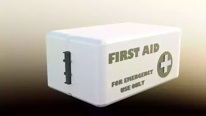 Low Poly Vault First Aid Kit Fallout Game Ready Low-poly 3D model