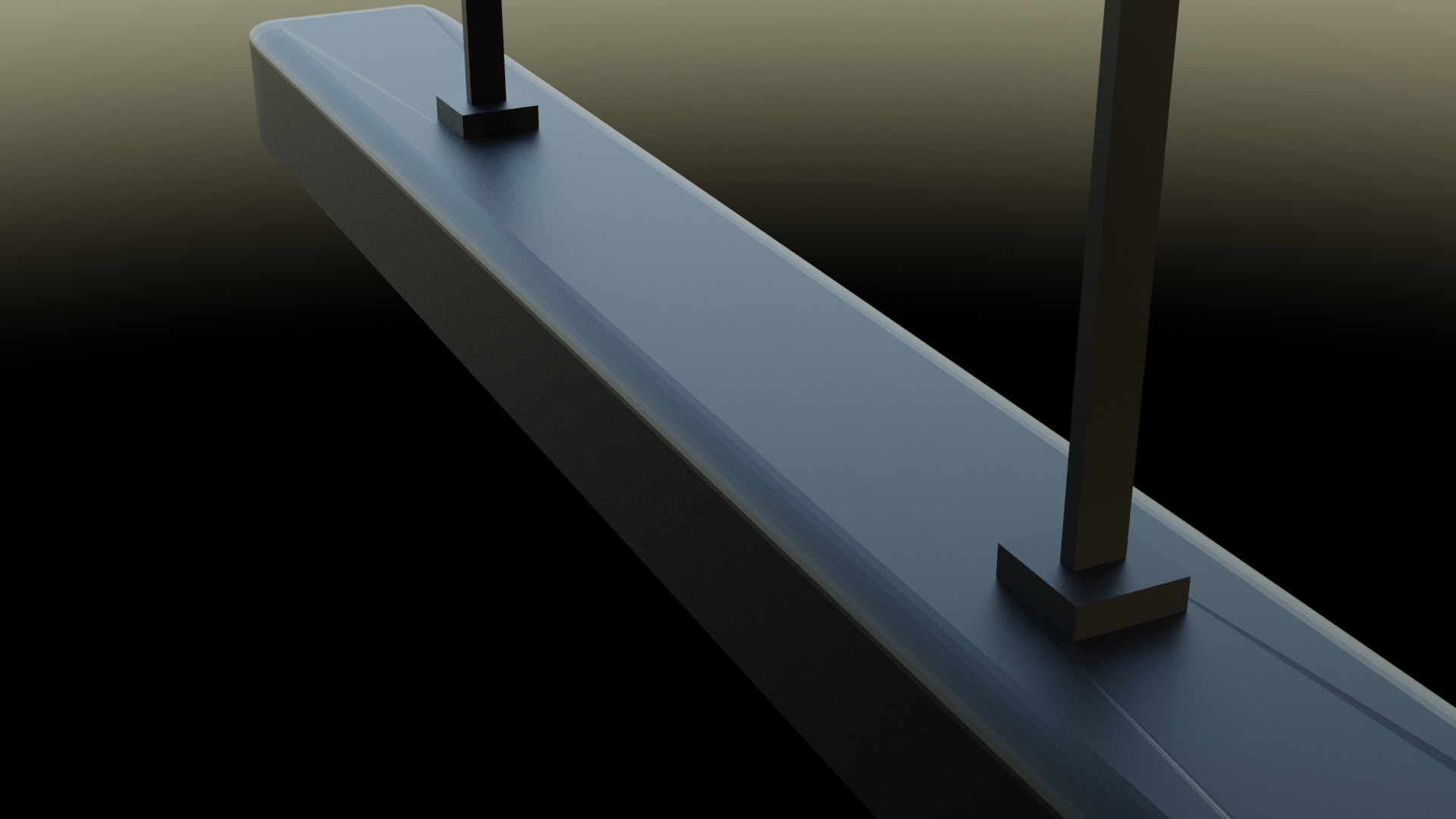 Low Poly Vault Fluorescent Ceiling Light Fallout Game Ready Low-poly 3D model_4