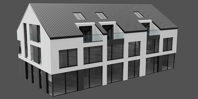MODERN HOUSE NO29 A 3D model 4