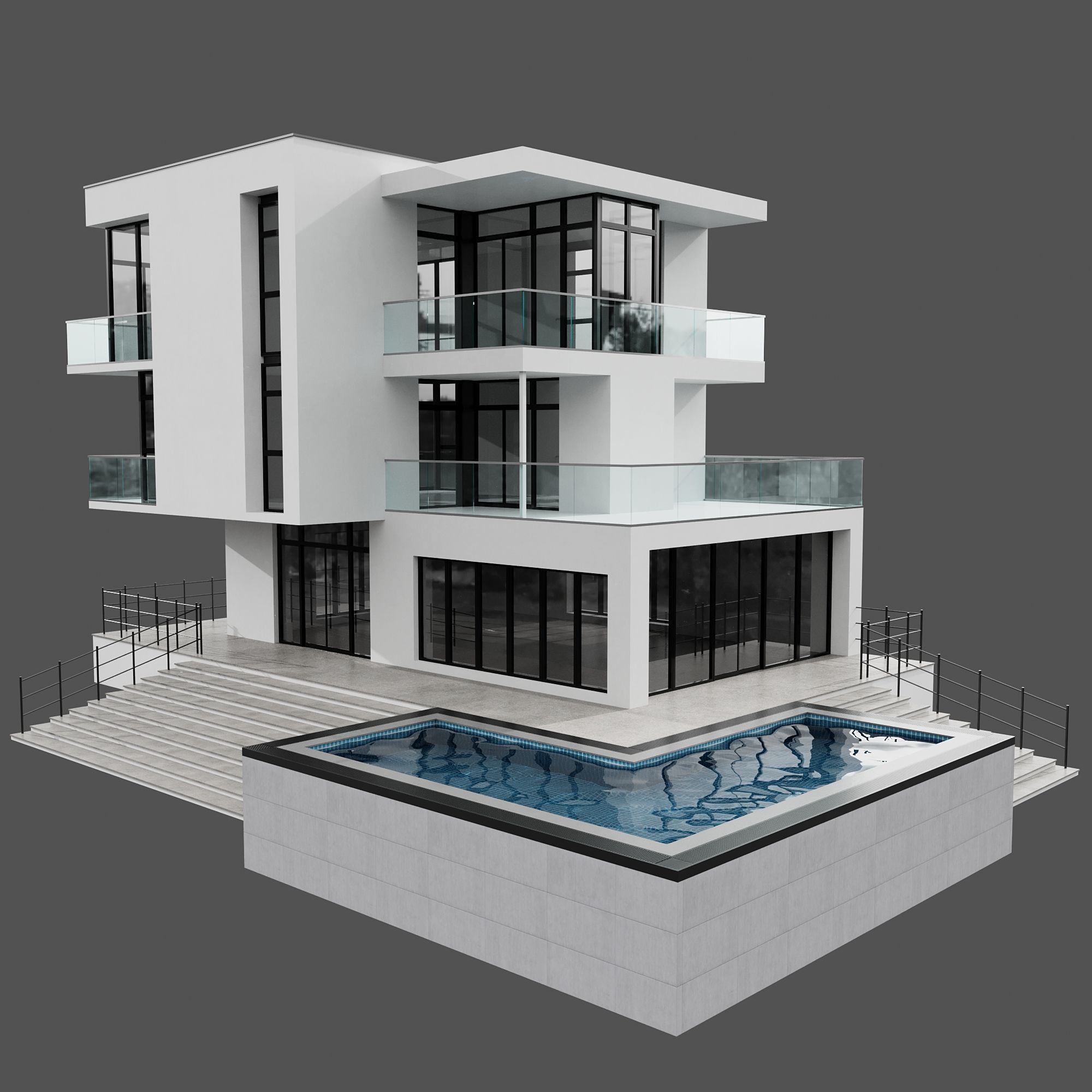 MODERN HOUSE NO28 A 3D model_3