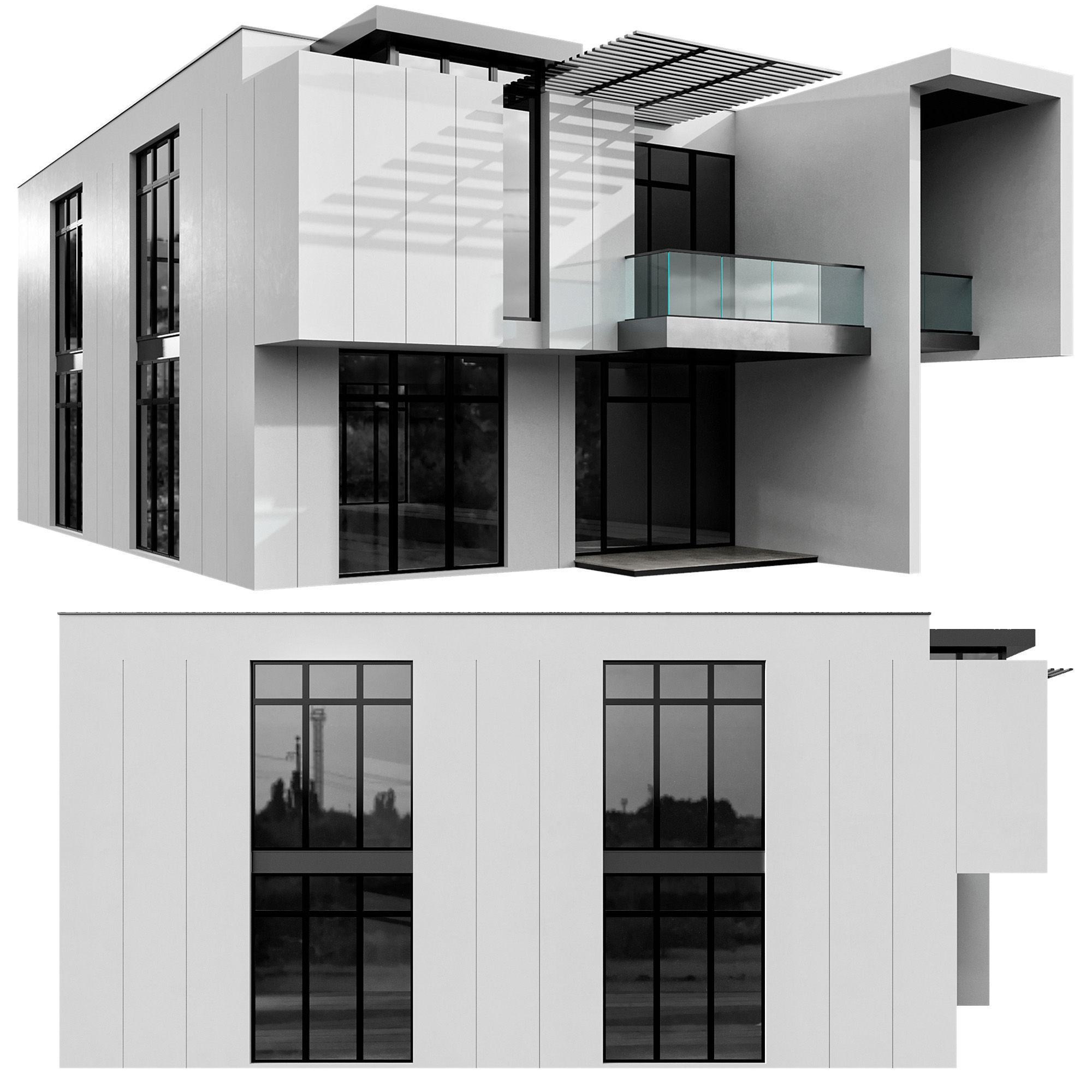 MODERN HOUSE NO25 A 3D model_10