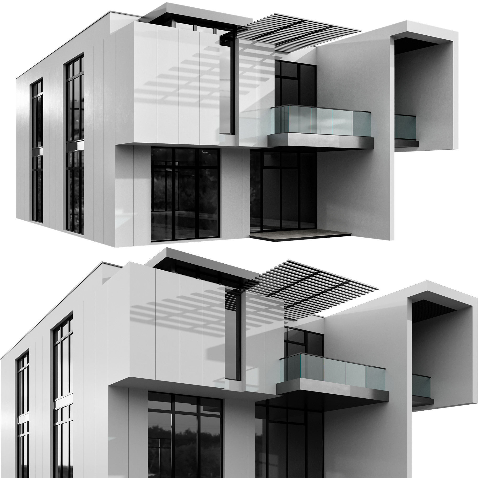 MODERN HOUSE NO25 A 3D model_1