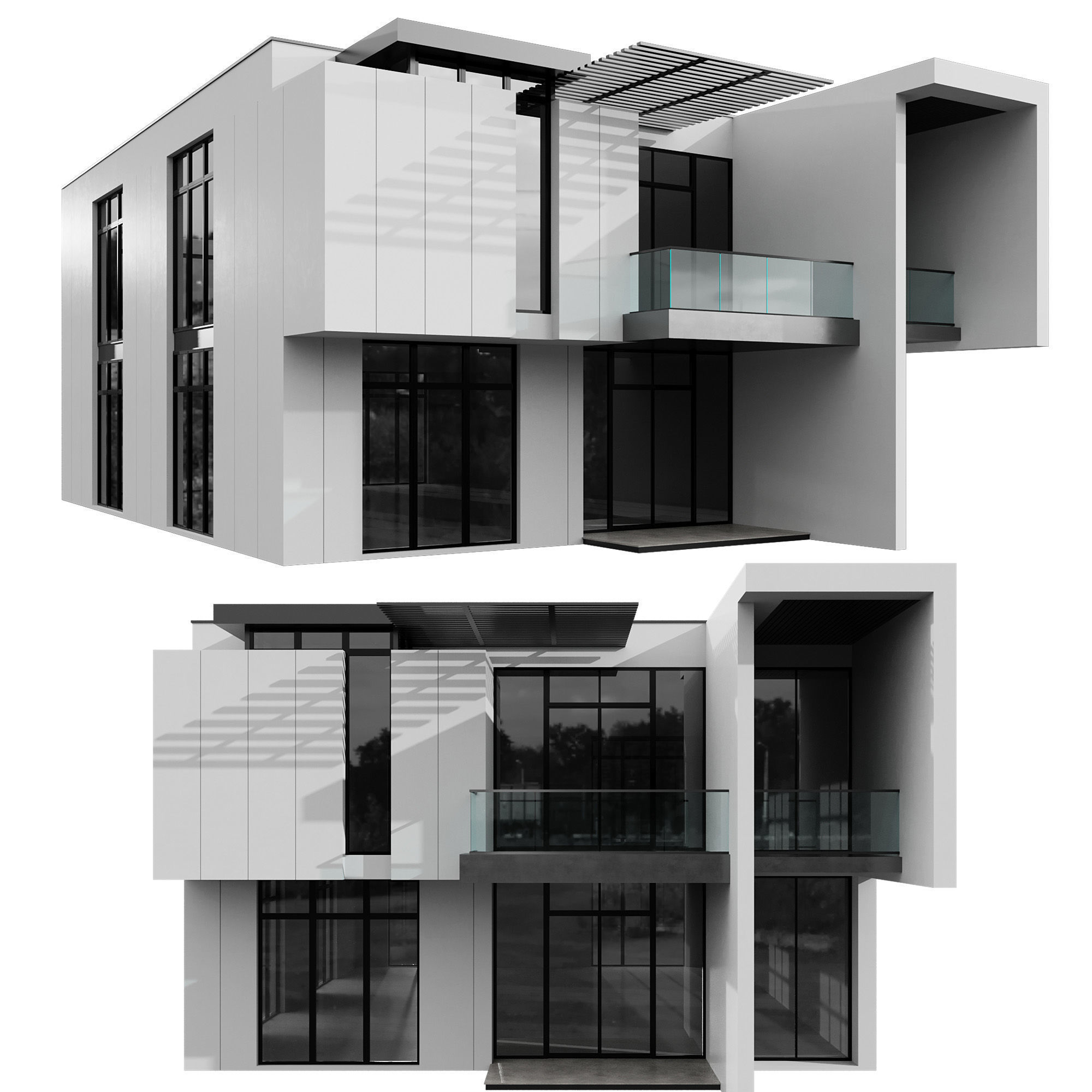MODERN HOUSE NO25 A 3D model_7