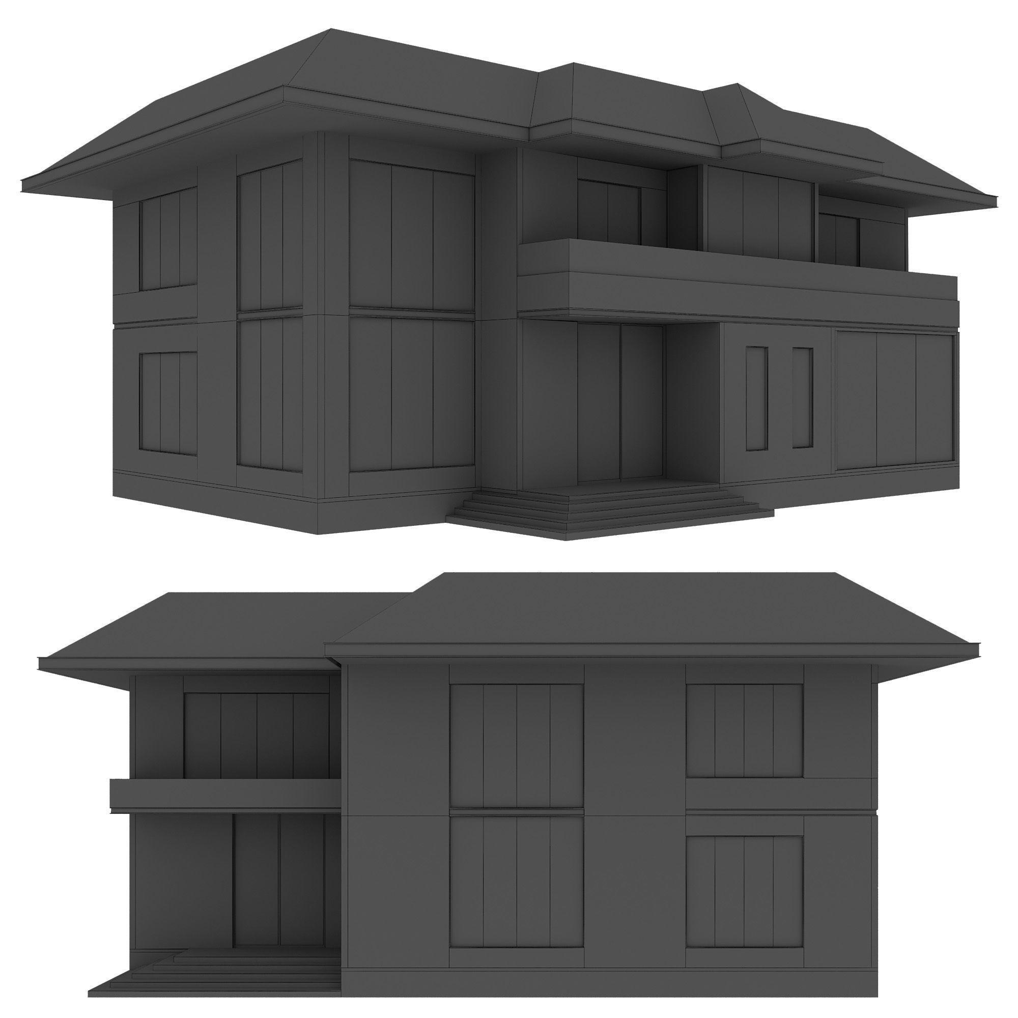 MODERN HOUSE NO23 A 3D model_7