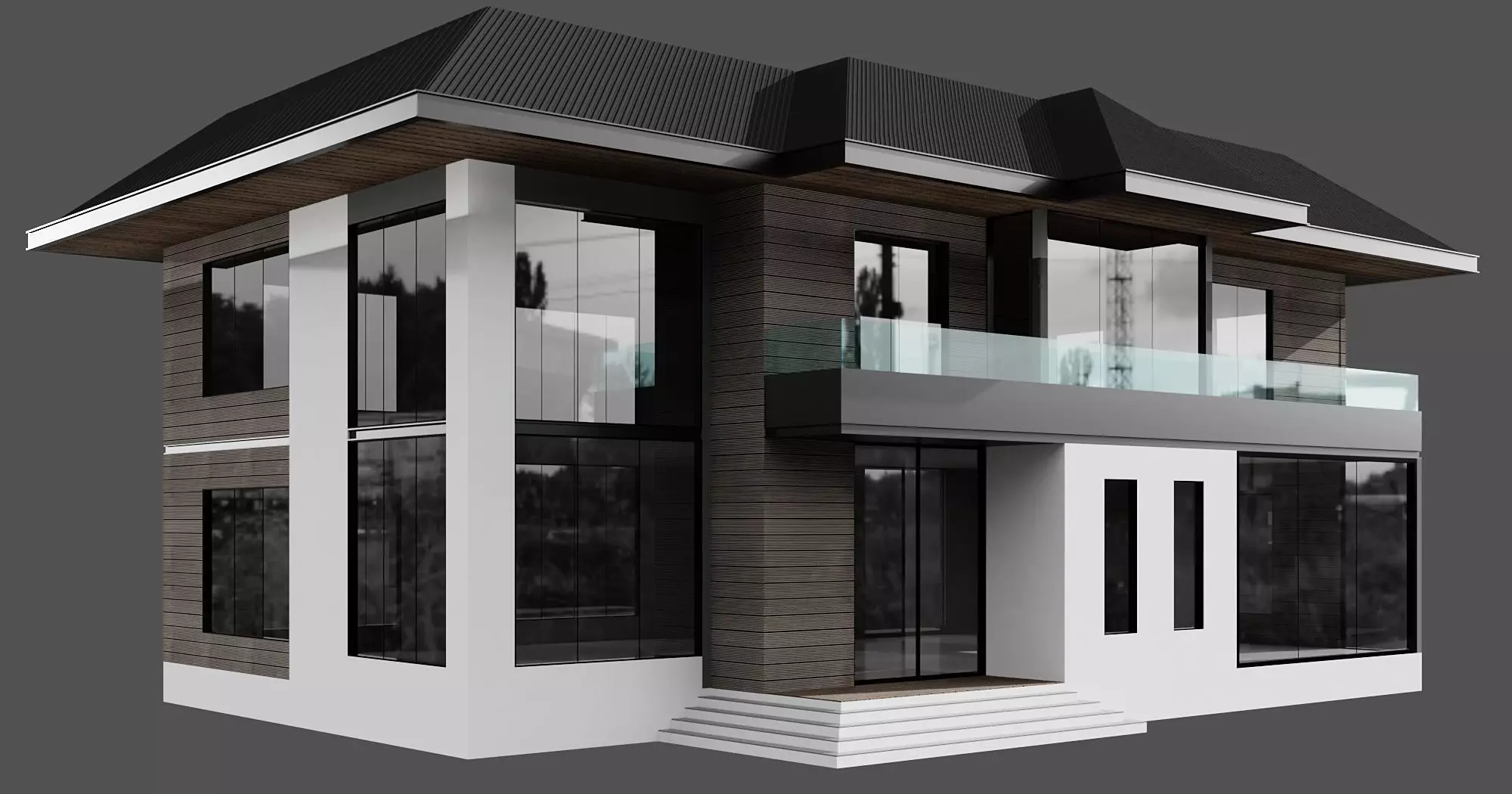 MODERN HOUSE NO23 A 3D model_0