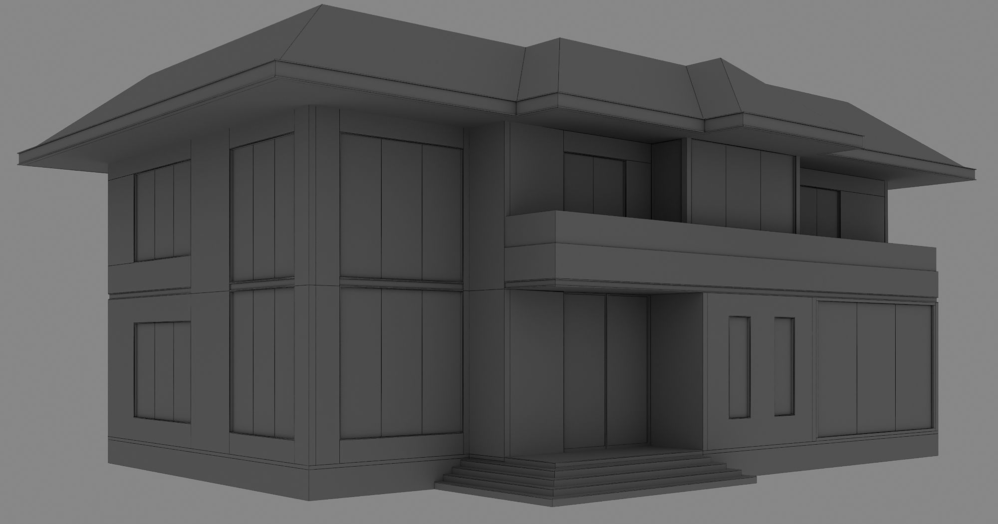 MODERN HOUSE NO23 A 3D model_9