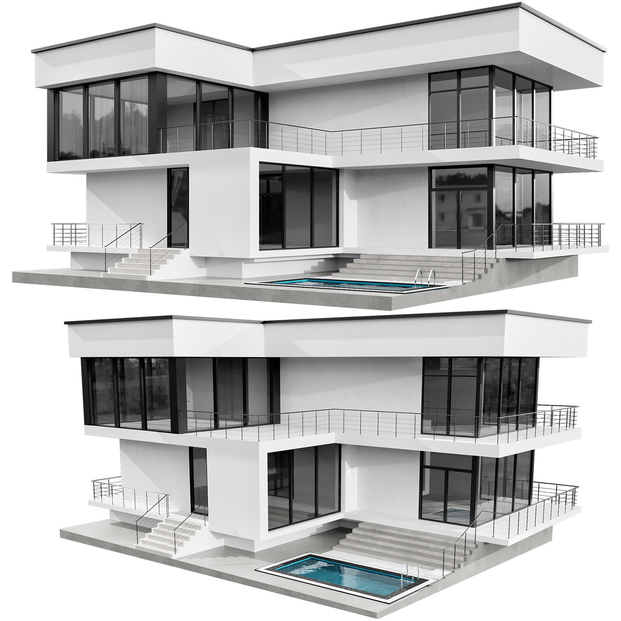 MODERN HOUSE NO22 A 3D model_8