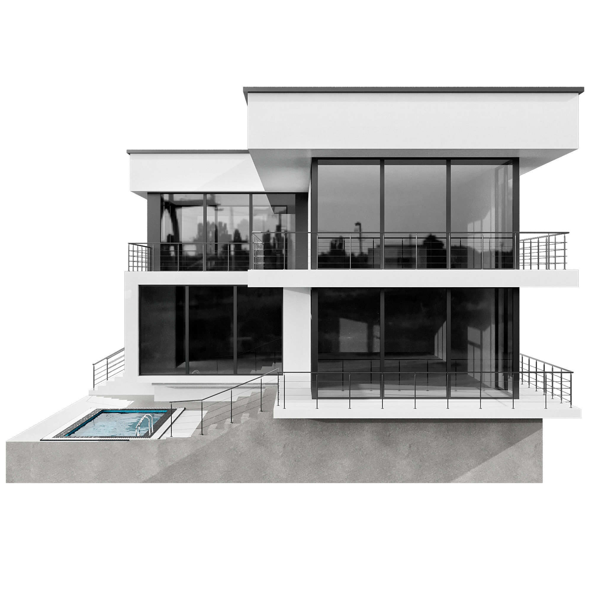MODERN HOUSE NO22 A 3D model_10