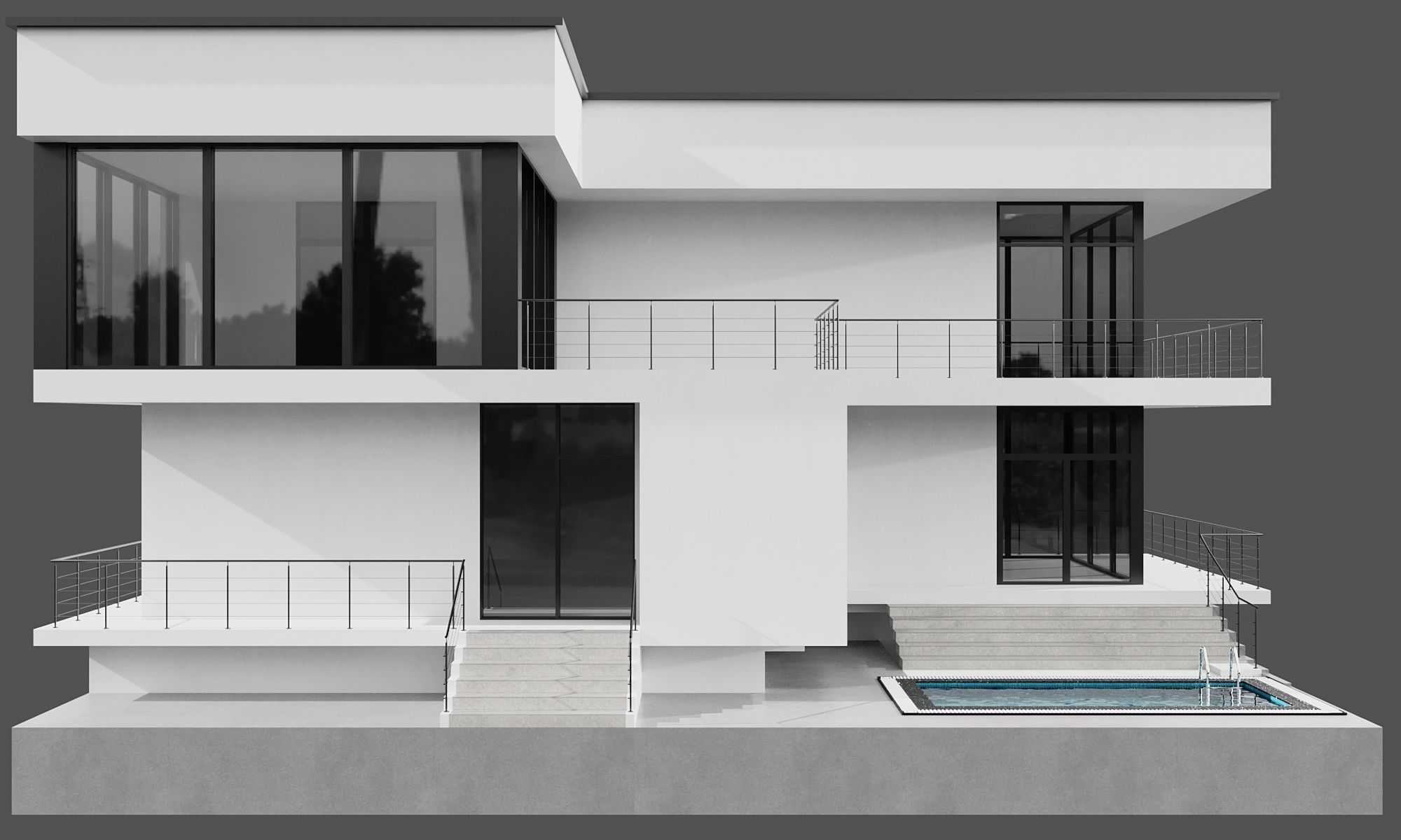 MODERN HOUSE NO22 A 3D model_4