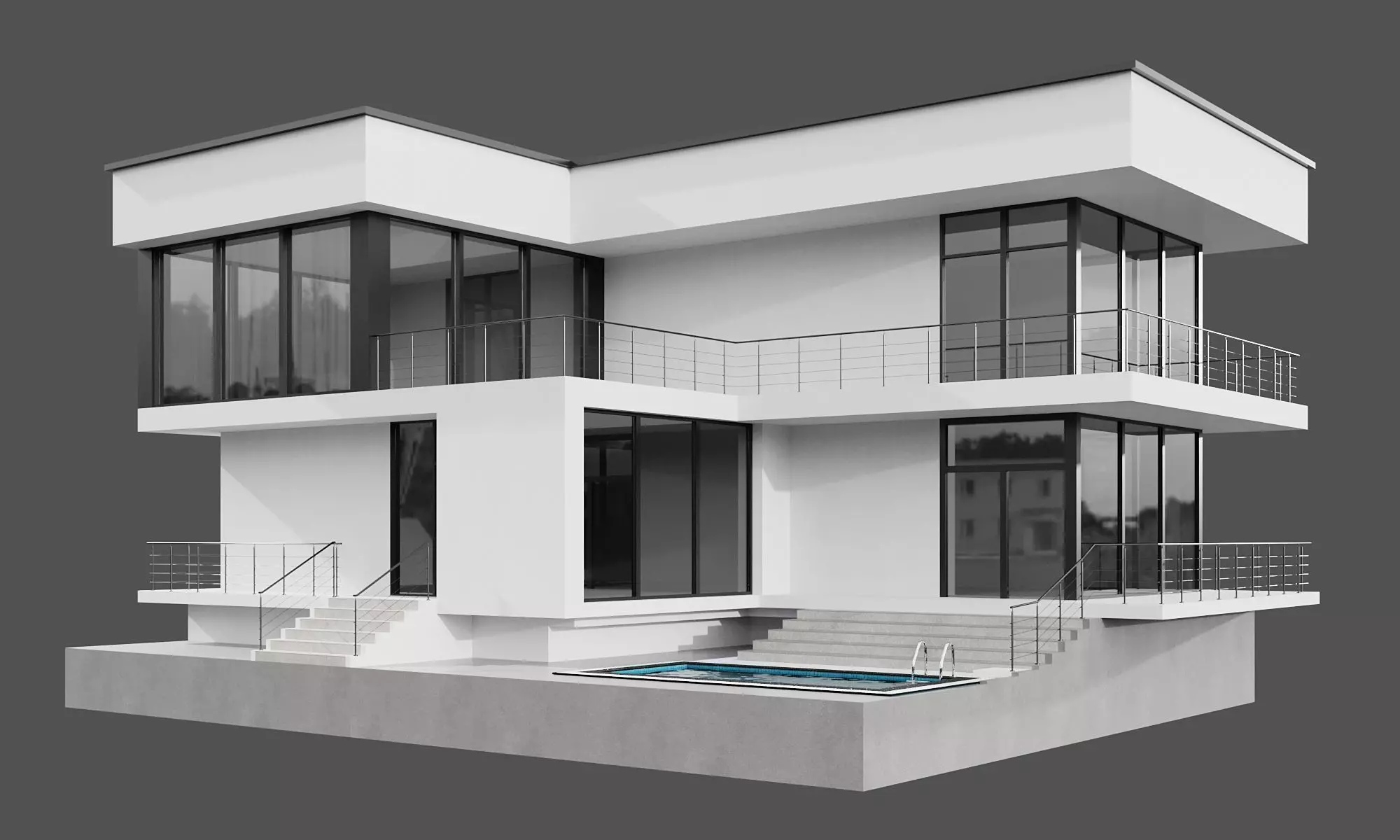 MODERN HOUSE NO22 A 3D model_0