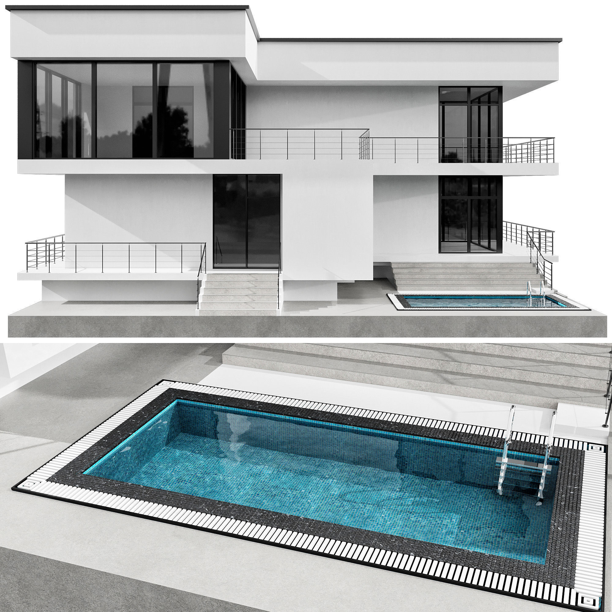 MODERN HOUSE NO22 A 3D model_9