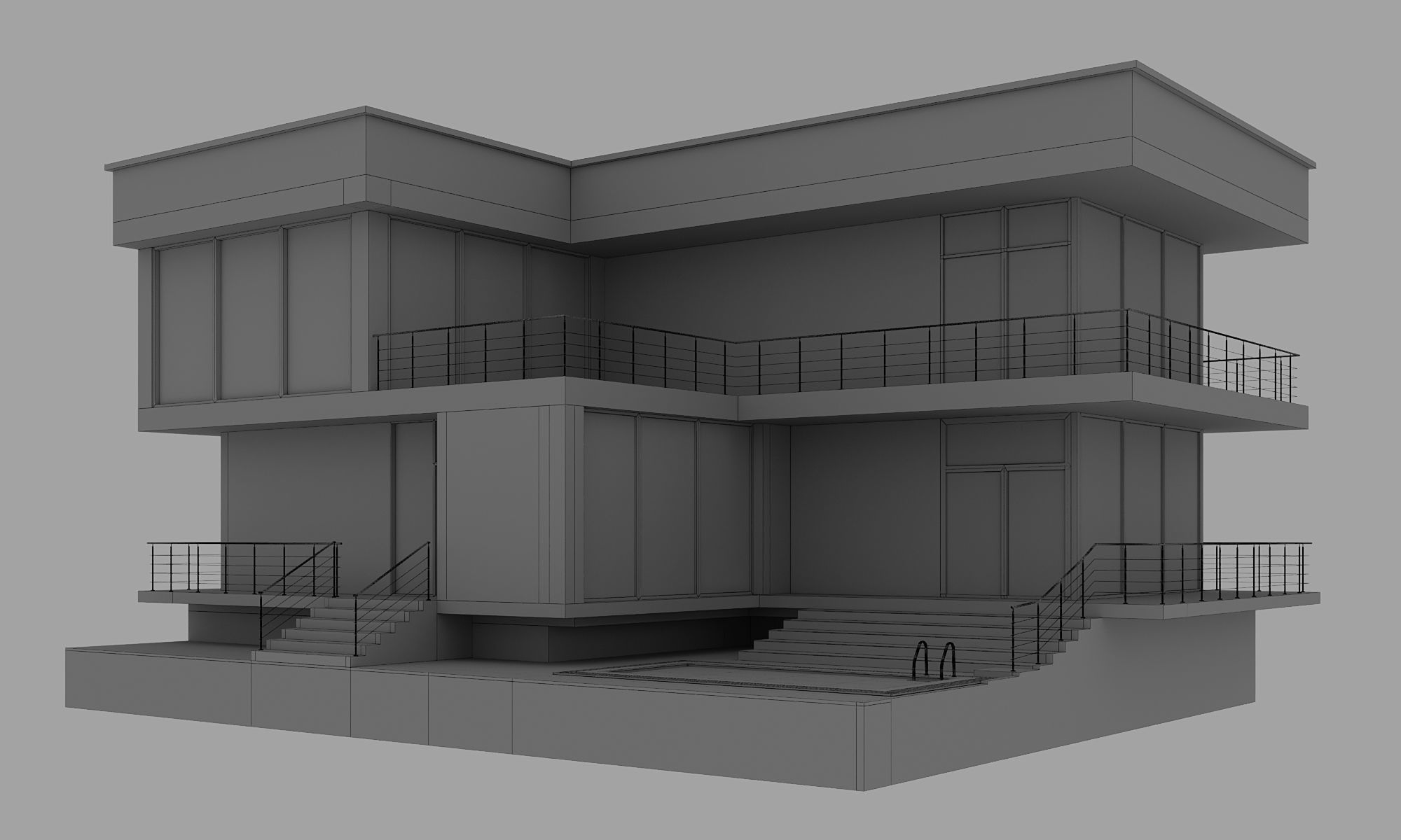 MODERN HOUSE NO22 A 3D model_12