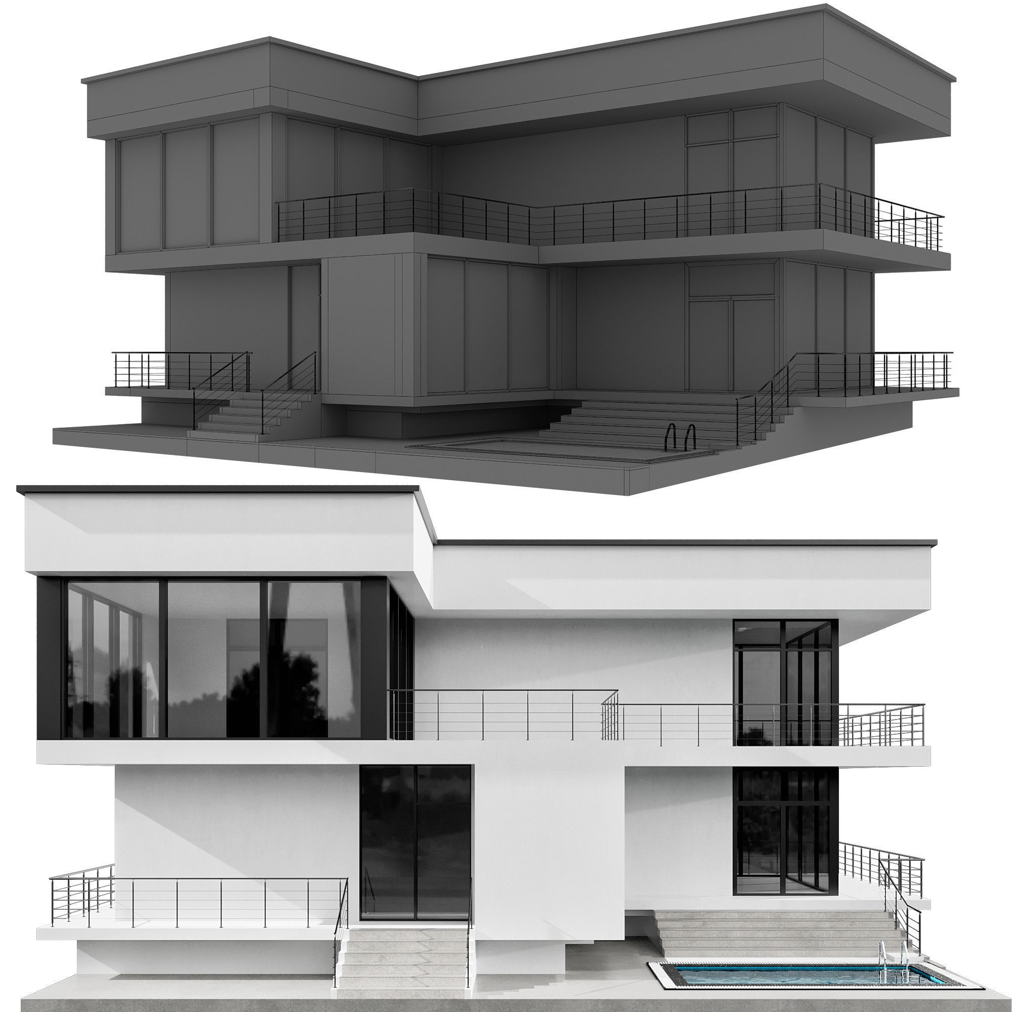 MODERN HOUSE NO22 A 3D model_11