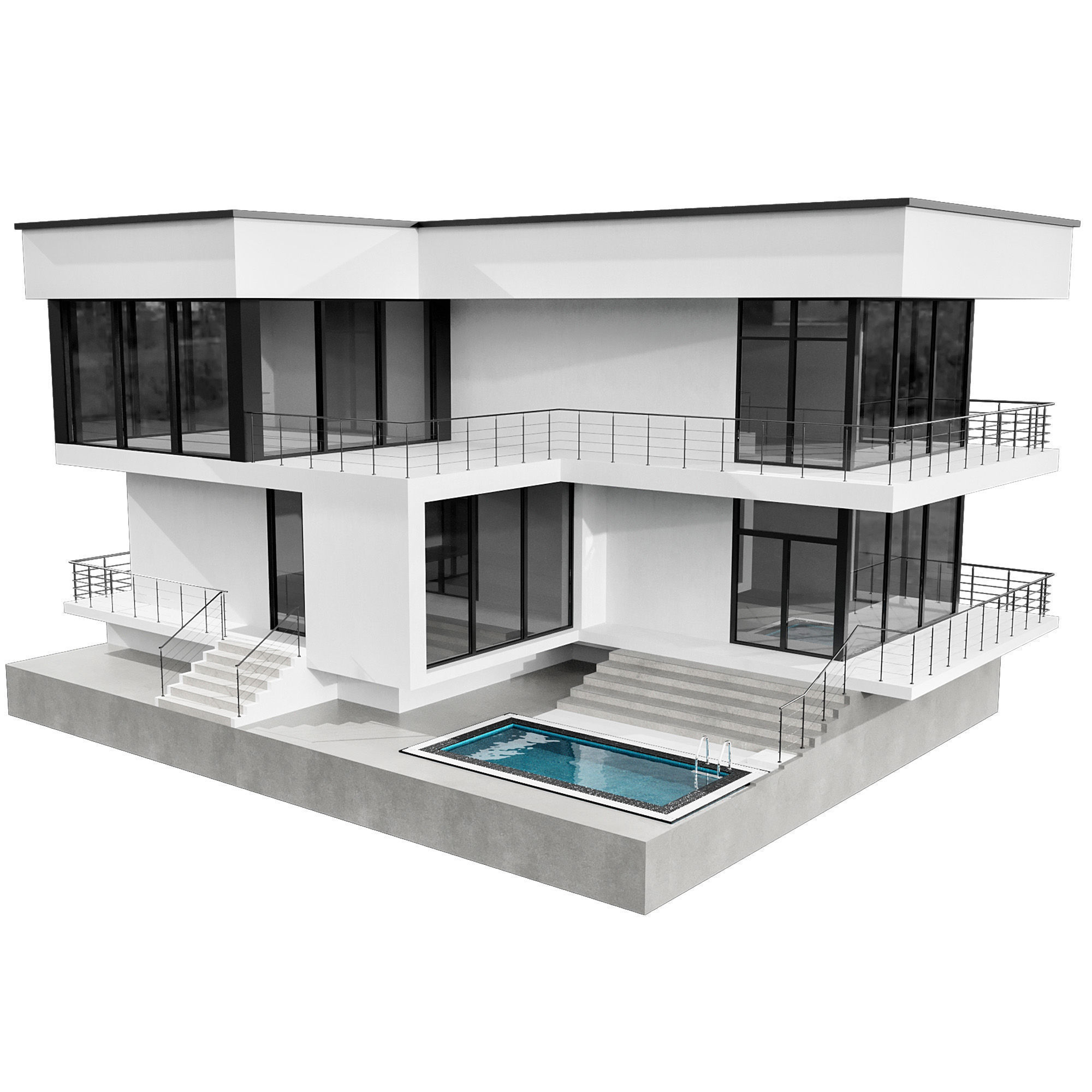 MODERN HOUSE NO22 A 3D model_7