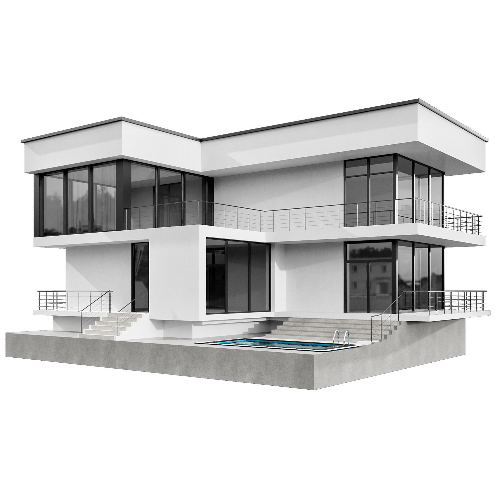 MODERN HOUSE NO22 A 3D model_6